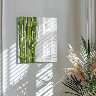 Square wall clock Bamboo