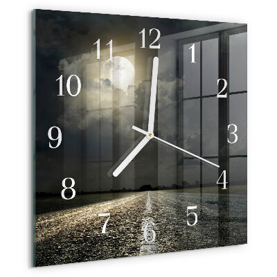 Square wall clock Path of the Moon