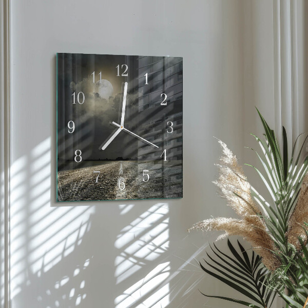 Square wall clock Path of the Moon