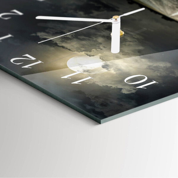 Square wall clock Path of the Moon