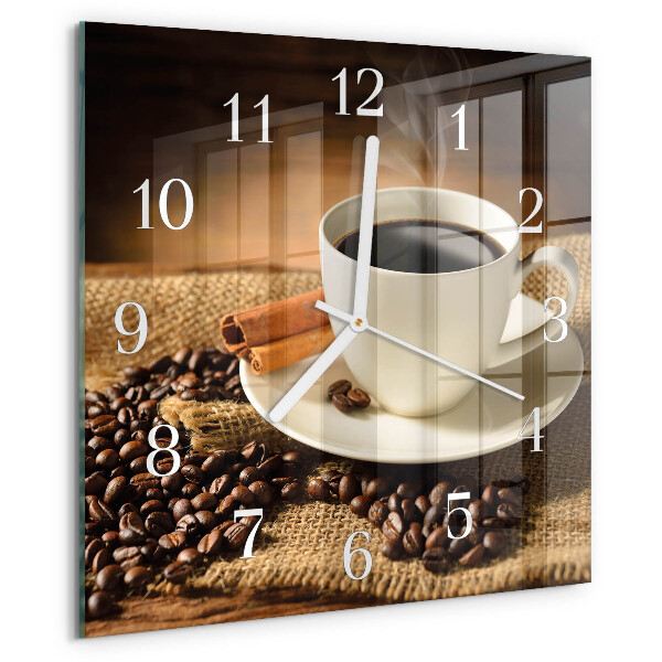 Square wall clock Coffee