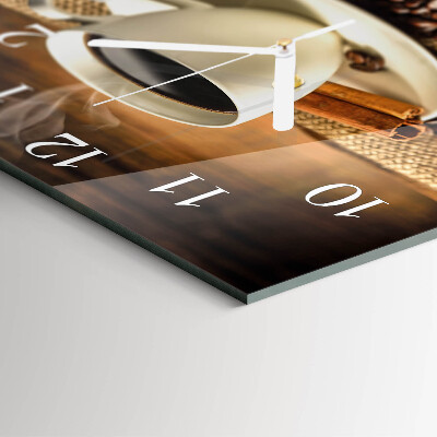 Square wall clock Coffee