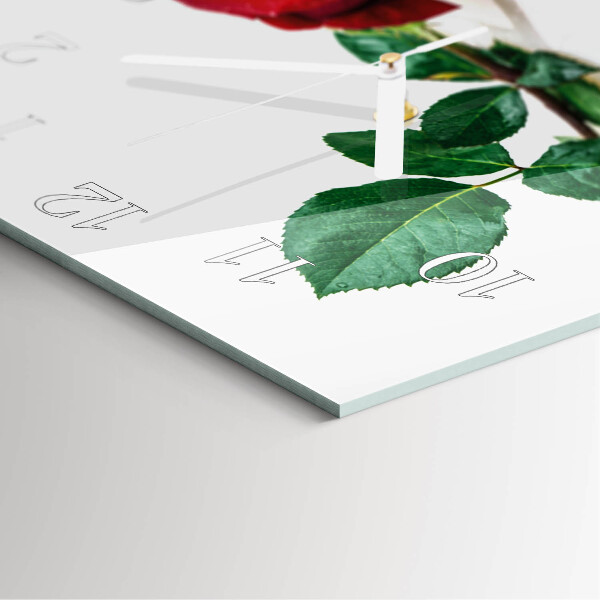 Square wall clock Rose