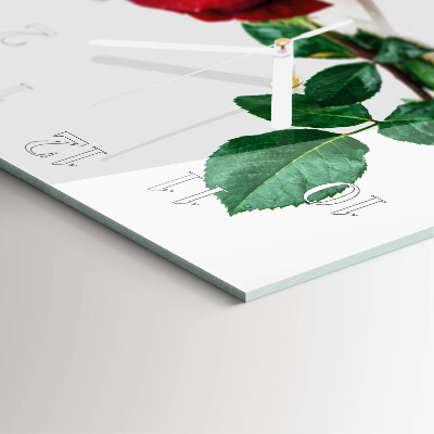 Square wall clock Rose