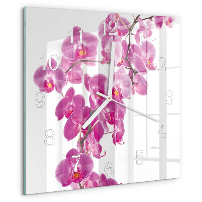Square wall clock Orchid