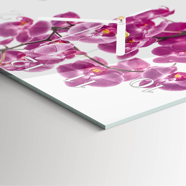 Square wall clock Orchid