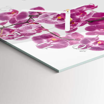 Square wall clock Orchid