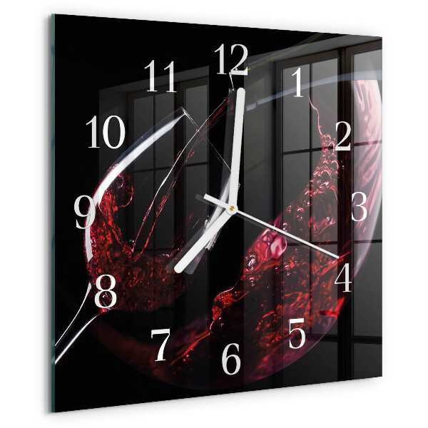 Square wall clock Wine
