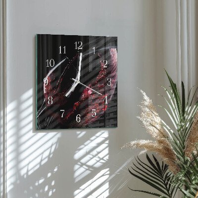 Square wall clock Wine