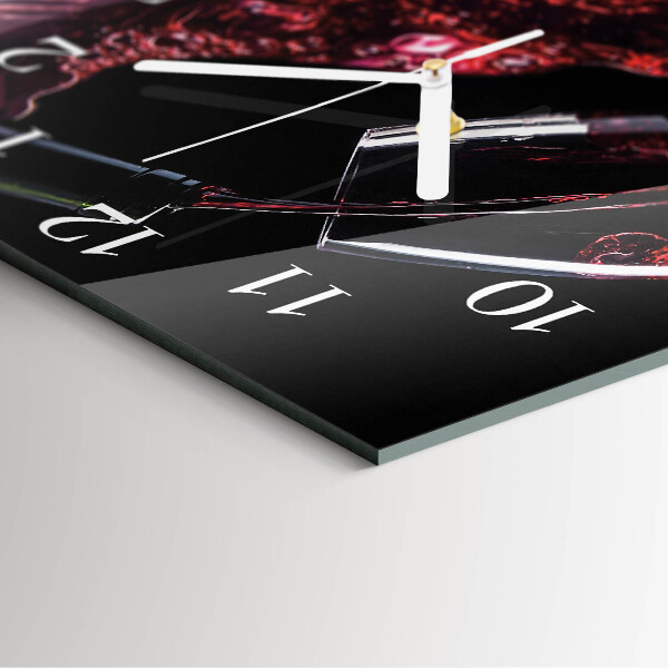 Square wall clock Wine
