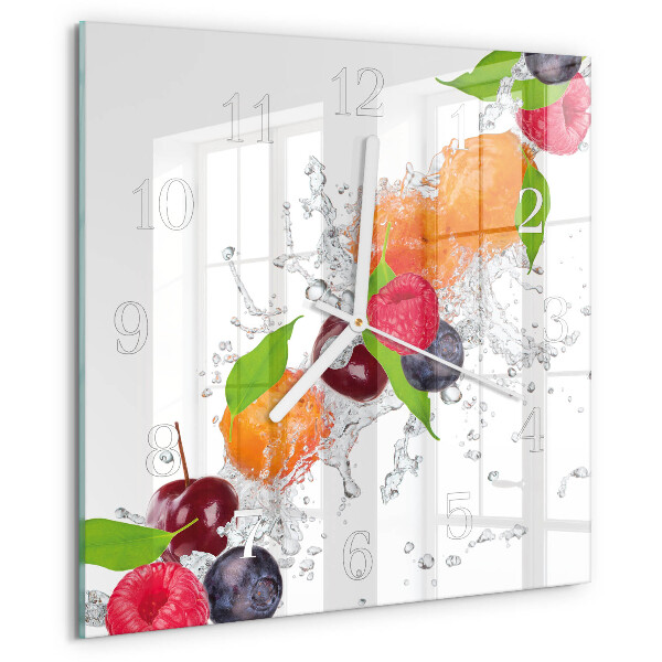 Square wall clock Fruit