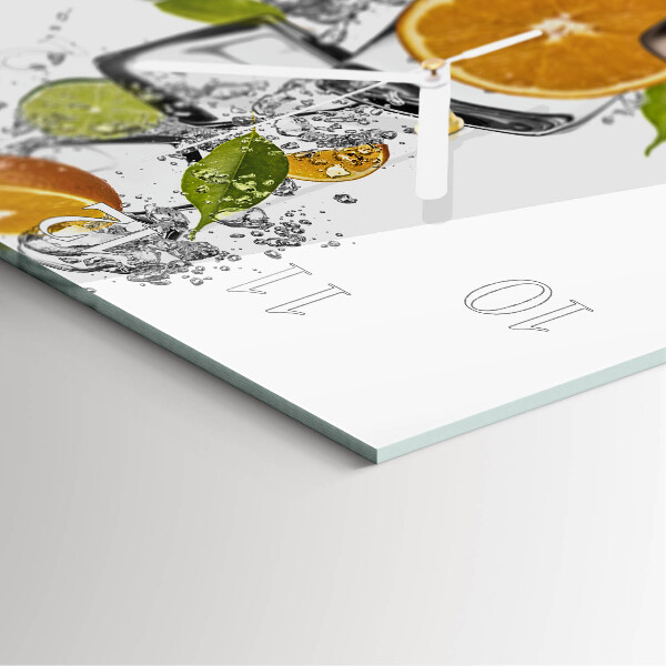 Square wall clock Citrus Fruits