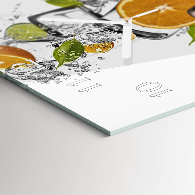 Square wall clock Citrus Fruits