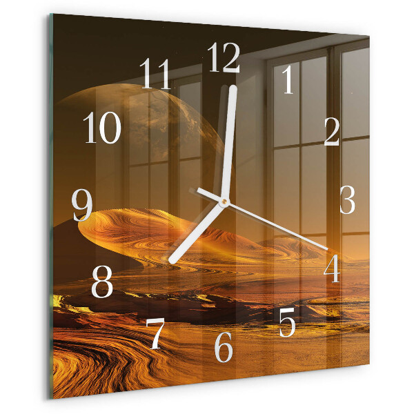 Square wall clock Desert