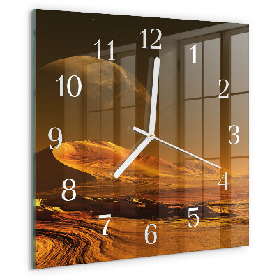 Square wall clock Desert