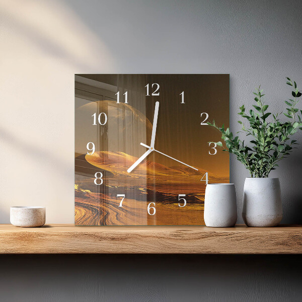 Square wall clock Desert