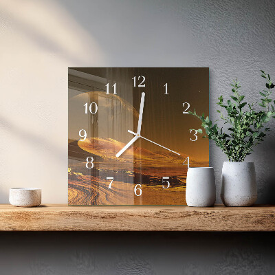 Square wall clock Desert