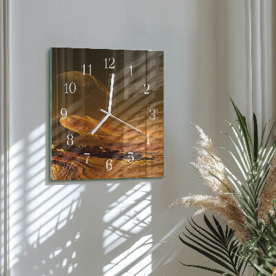 Square wall clock Desert