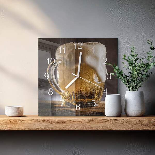 Square wall clock Beer