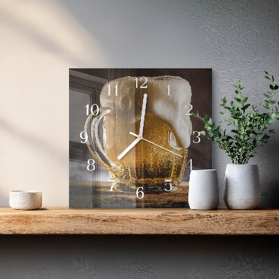 Square wall clock Beer