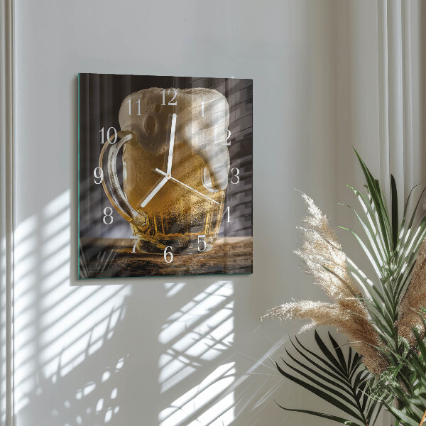 Square wall clock Beer