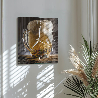 Square wall clock Beer