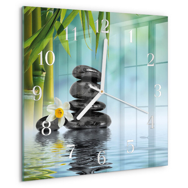 Square wall clock Stones