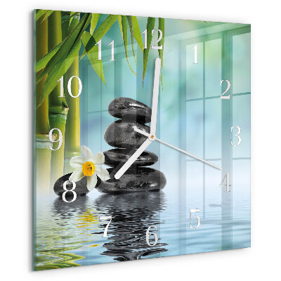 Square wall clock Stones