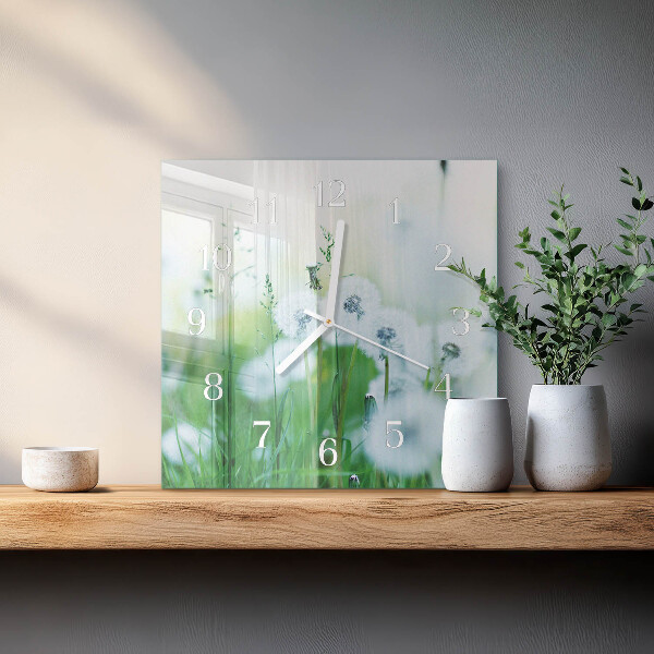 Square wall clock Meadow