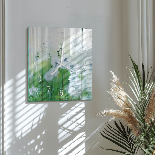 Square wall clock Meadow