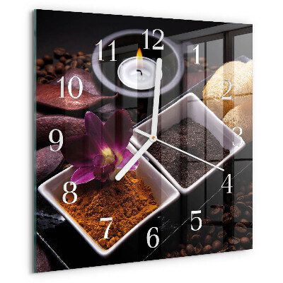 Square wall clock Orchid