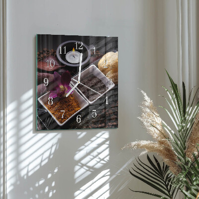 Square wall clock Orchid