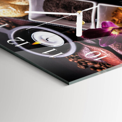 Square wall clock Orchid