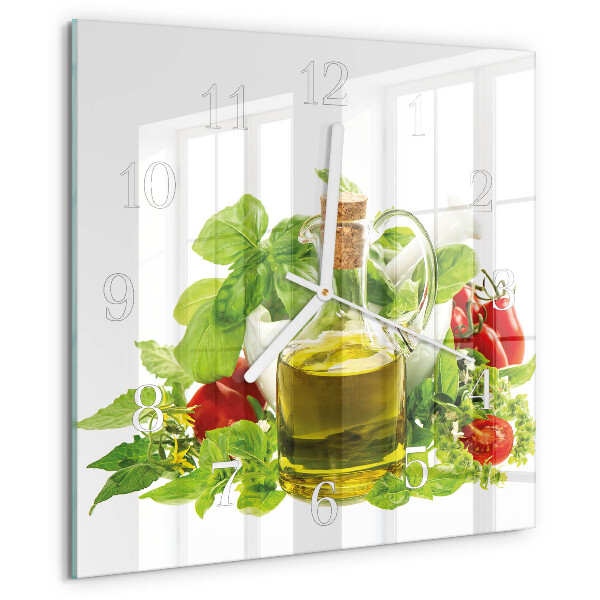Square wall clock Basil Oil