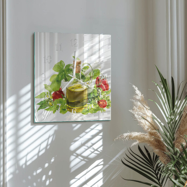Square wall clock Basil Oil