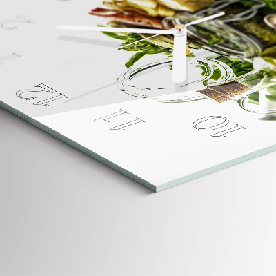 Square wall clock Pasta with Oil