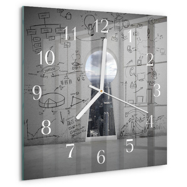 Square wall clock Keyhole