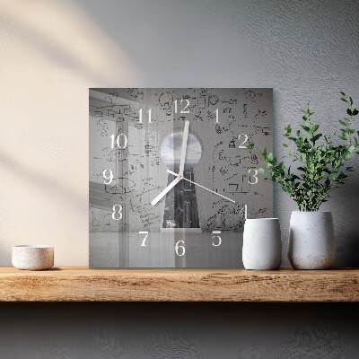 Square wall clock Keyhole