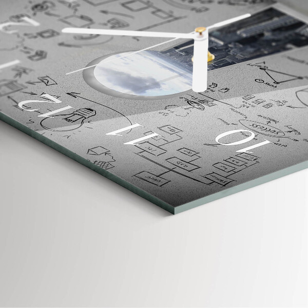 Square wall clock Keyhole