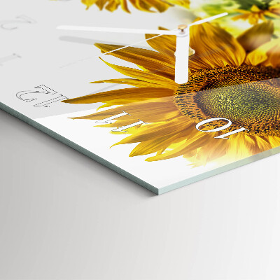 Square wall clock Sunflower
