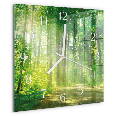 Square wall clock Forest Nature