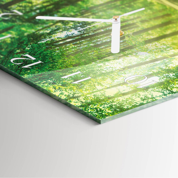 Square wall clock Forest Nature
