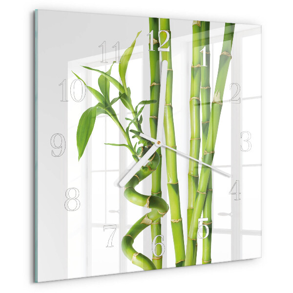 Square wall clock Bamboo