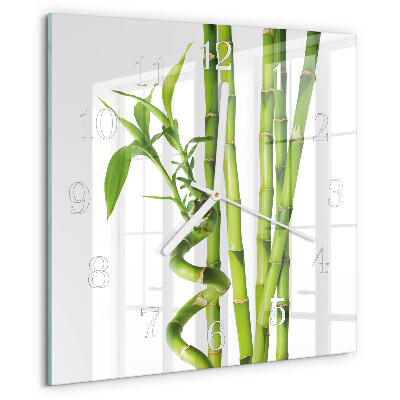 Square wall clock Bamboo