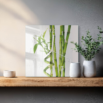 Square wall clock Bamboo