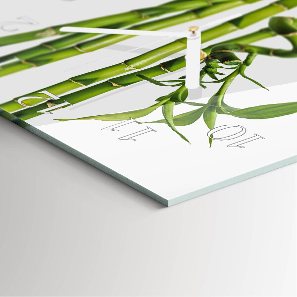 Square wall clock Bamboo
