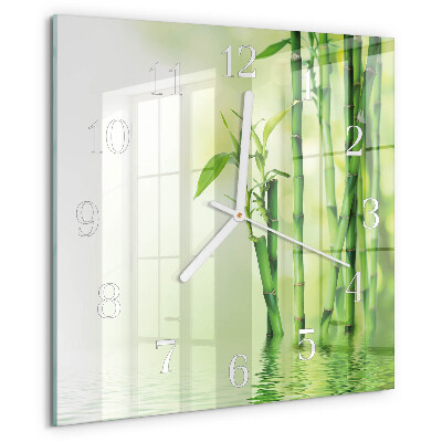 Square wall clock Bamboo