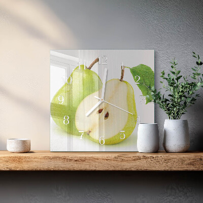 Square wall clock Pears