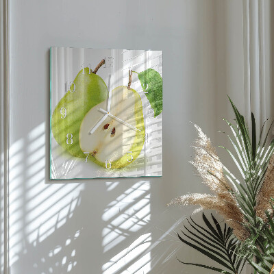 Square wall clock Pears