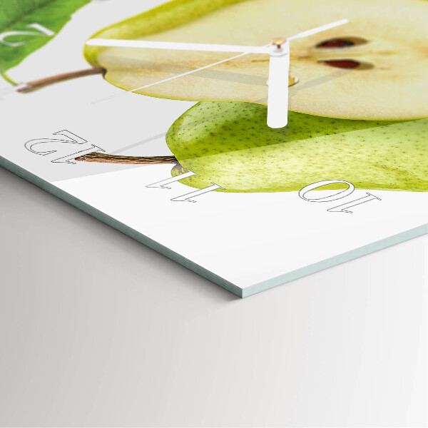 Square wall clock Pears